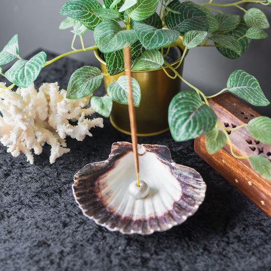 Natural and Pearl Incense Holder